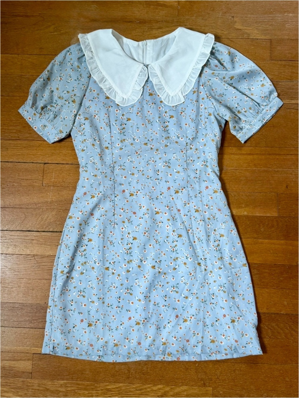 Shein Mini Blue Floral Dress Alice in Wonderland Cute Small